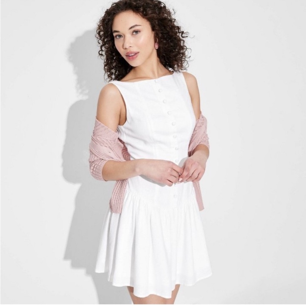 Wild fable white mini sundress